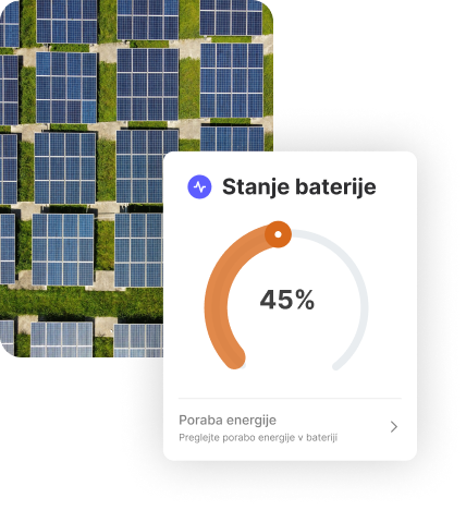 Prikaz digitalne nadzorne plošče, ki omogoča spremljanje in optimizacijo porabe energije proizvedene s sončno elektrarno.